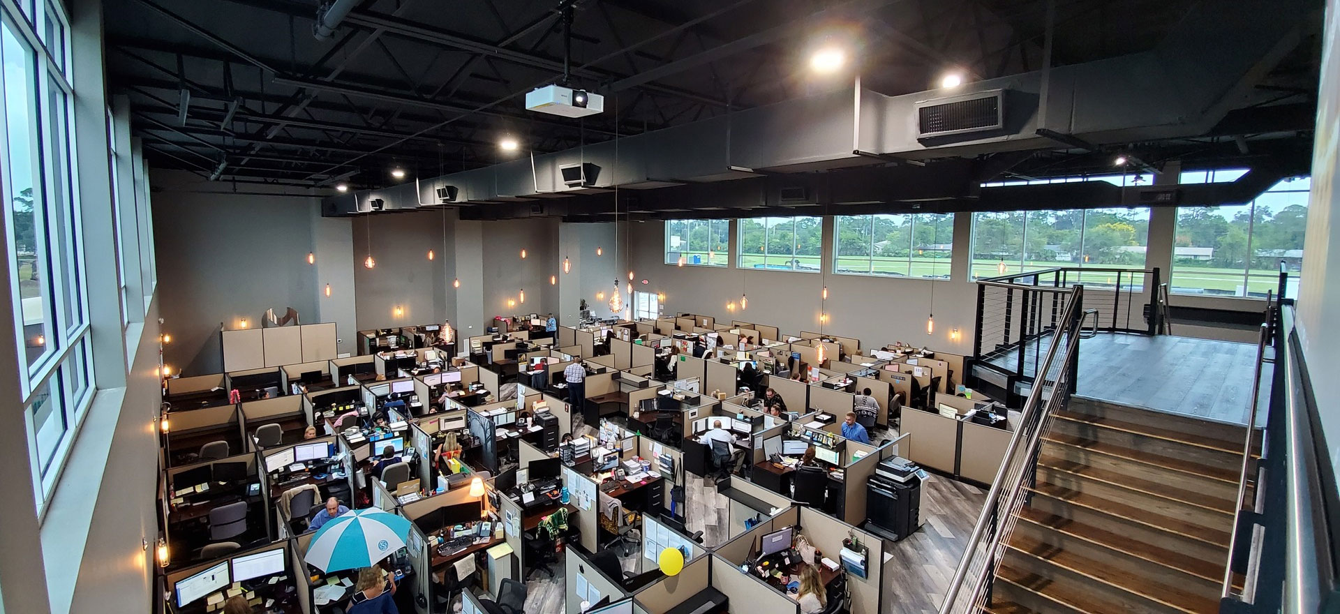 Synergy Billing Fountainhead Headquarters - Former Gym Converted to Office Space with Hundreds of Cubicles at 1200 Synergy Way, Holly Hill, Volusia County, Florida